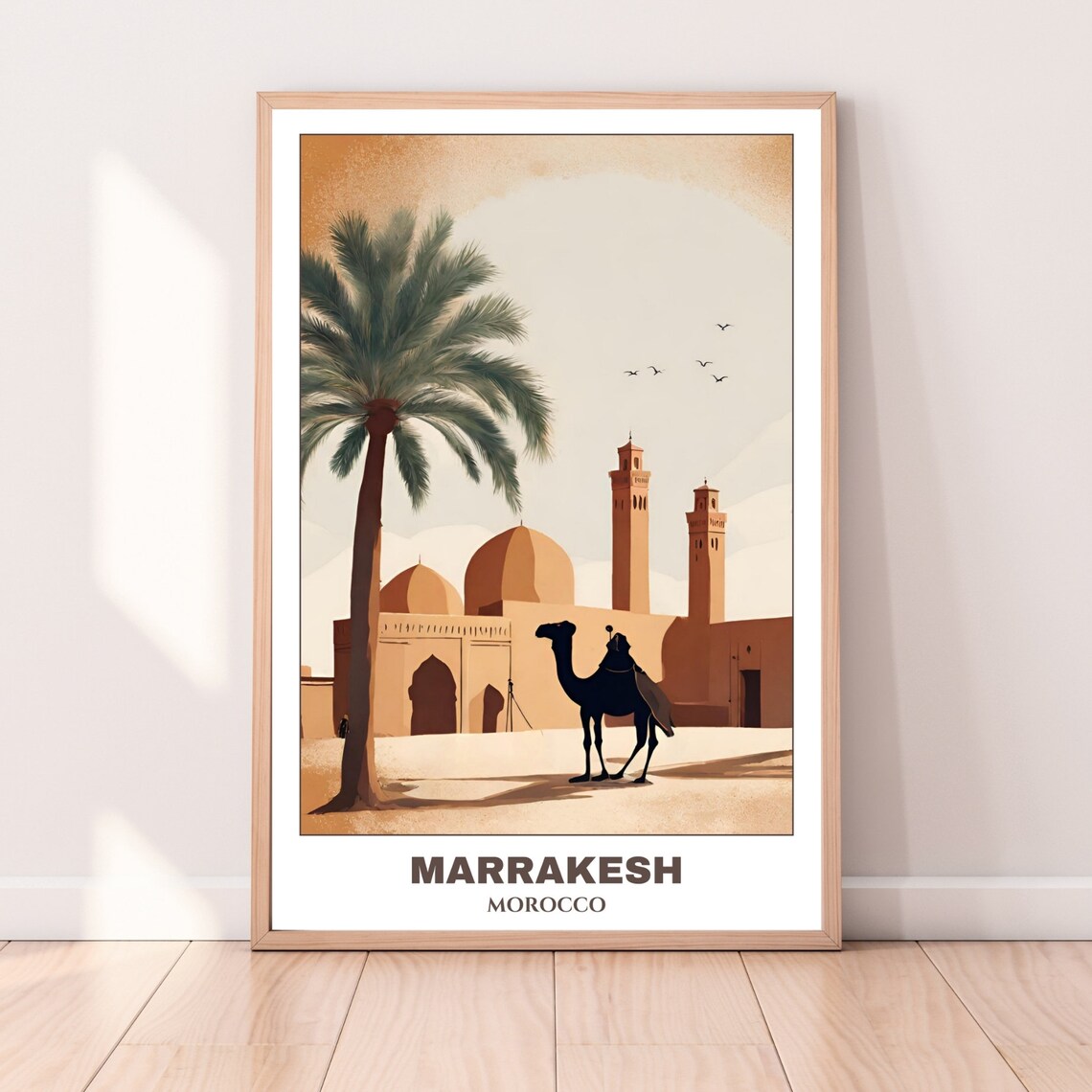 Marrakesh Travel Poster, Morocco Cityscape Art Print - Image 5
