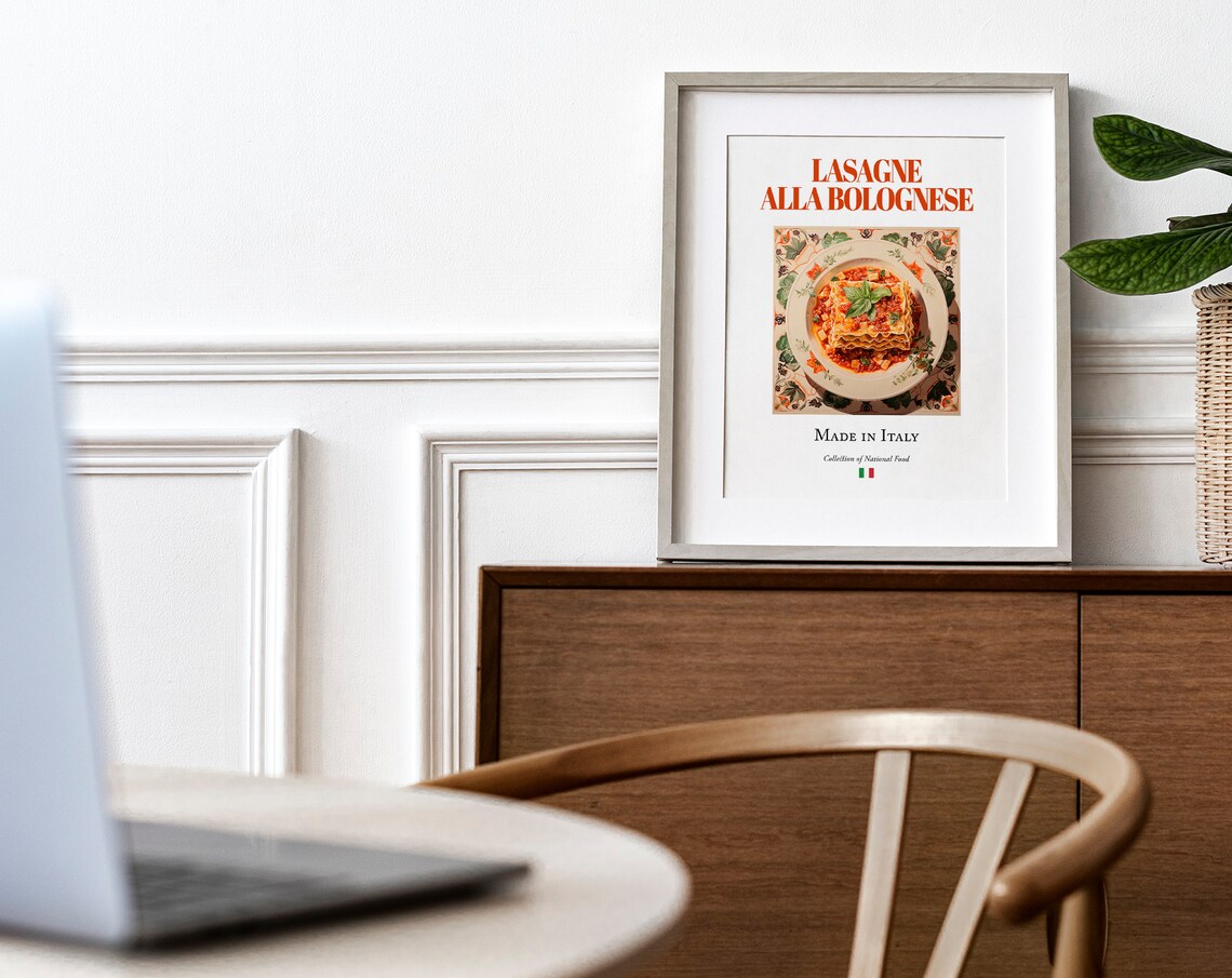 Lasagne Alla Bolognese Maiolica Tile Plate Art Print - Image 4
