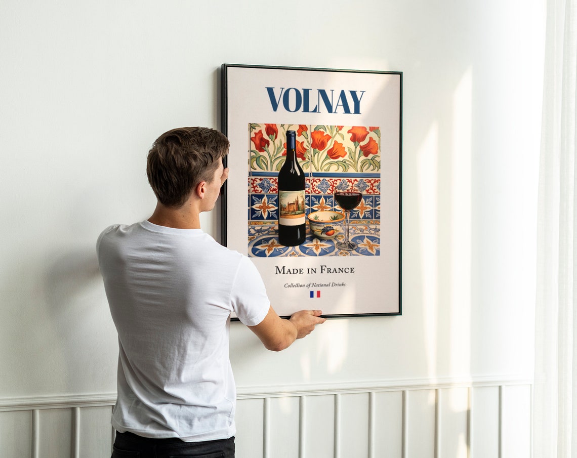 Volnay On Maiolica Tile, Burgundy Beverage Poster - Image 3