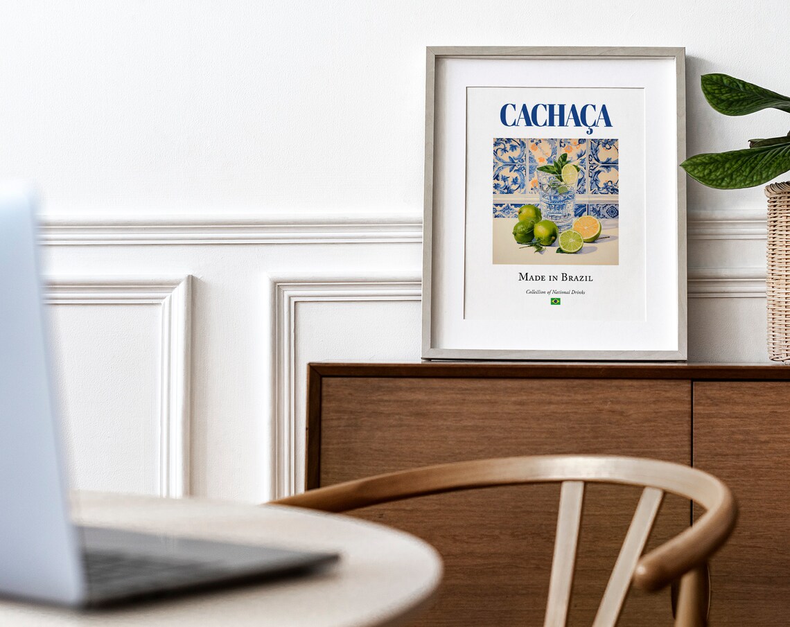 Cachaa On Maiolica Tile, Brazilian Beverage Poster - Image 3