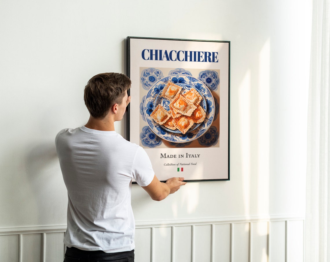 Chiacchiere on Maiolica Tile, Italian Food Art Print - Image 3