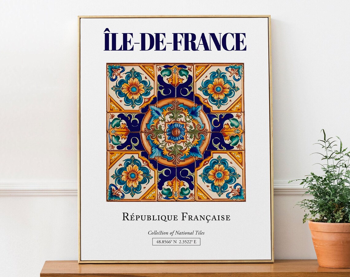 Ledefrance France Folk Traditional Tile Art Print