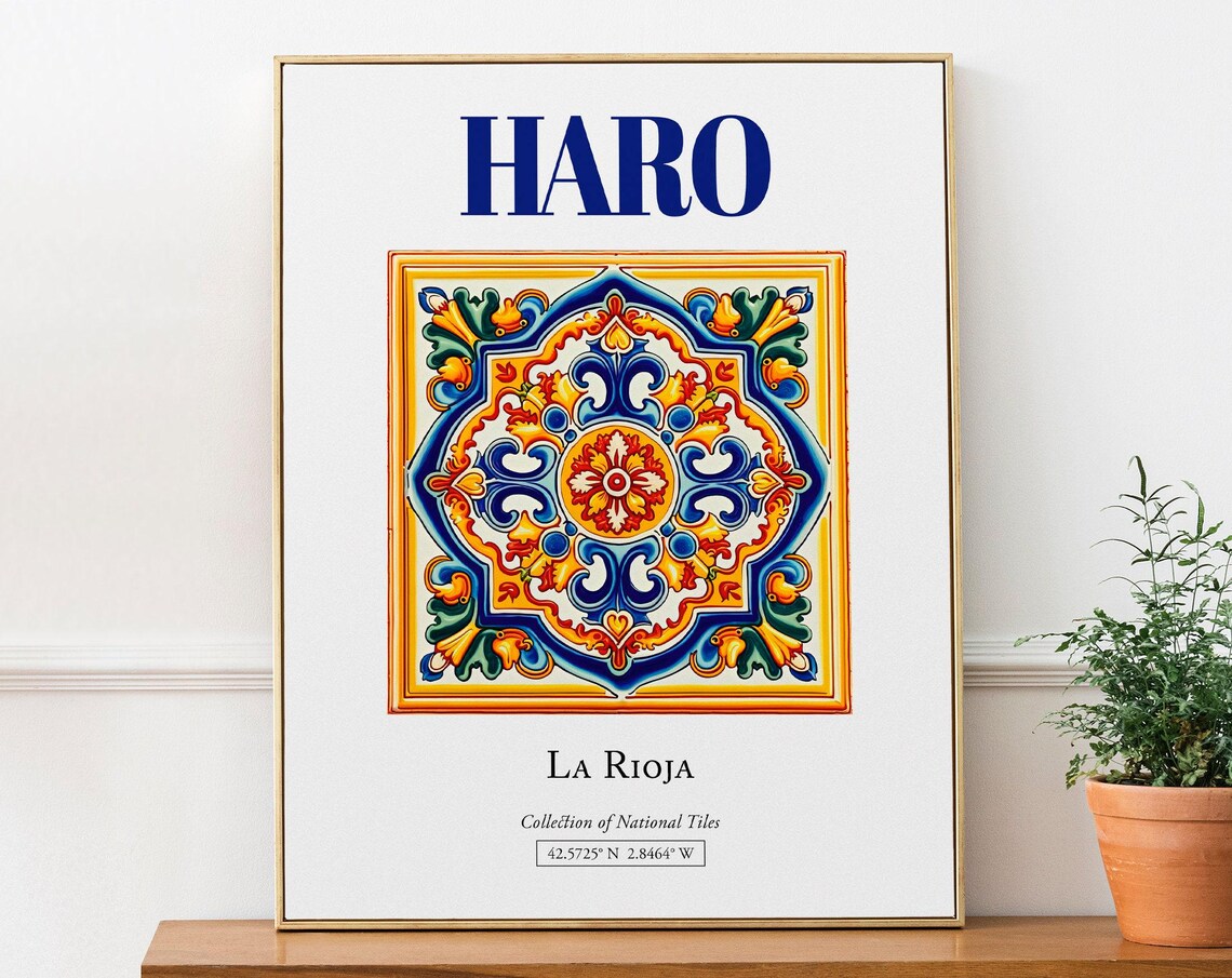 Haro La Rioja Spain Traditional Tile Travel Poster