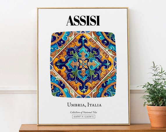 Assisi Umbria Italy Traditional Tile Pattern Art Print