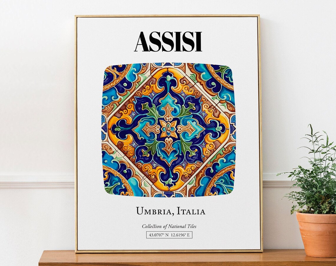 Assisi Umbria Italy Traditional Tile Pattern Art Print