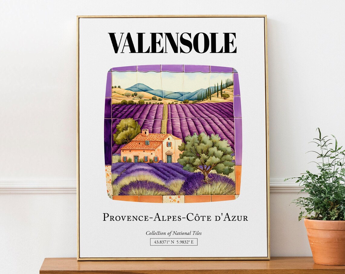Valensole Provence Lavender Fields Travel Poster