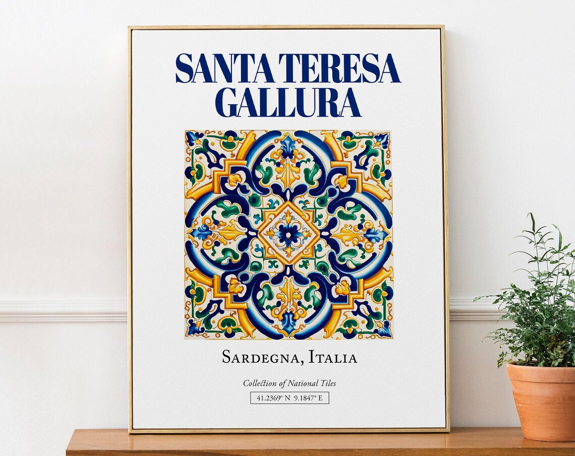Santa Teresa Gallura Sardegna Italy Folk Maiolica Art Print