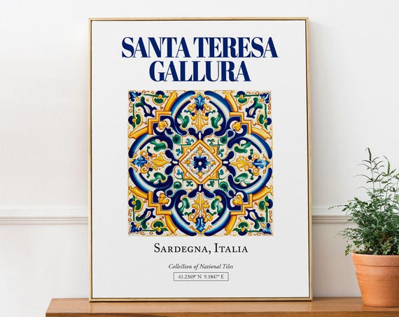 Santa Teresa Gallura Sardegna Italy Folk Maiolica Art Print