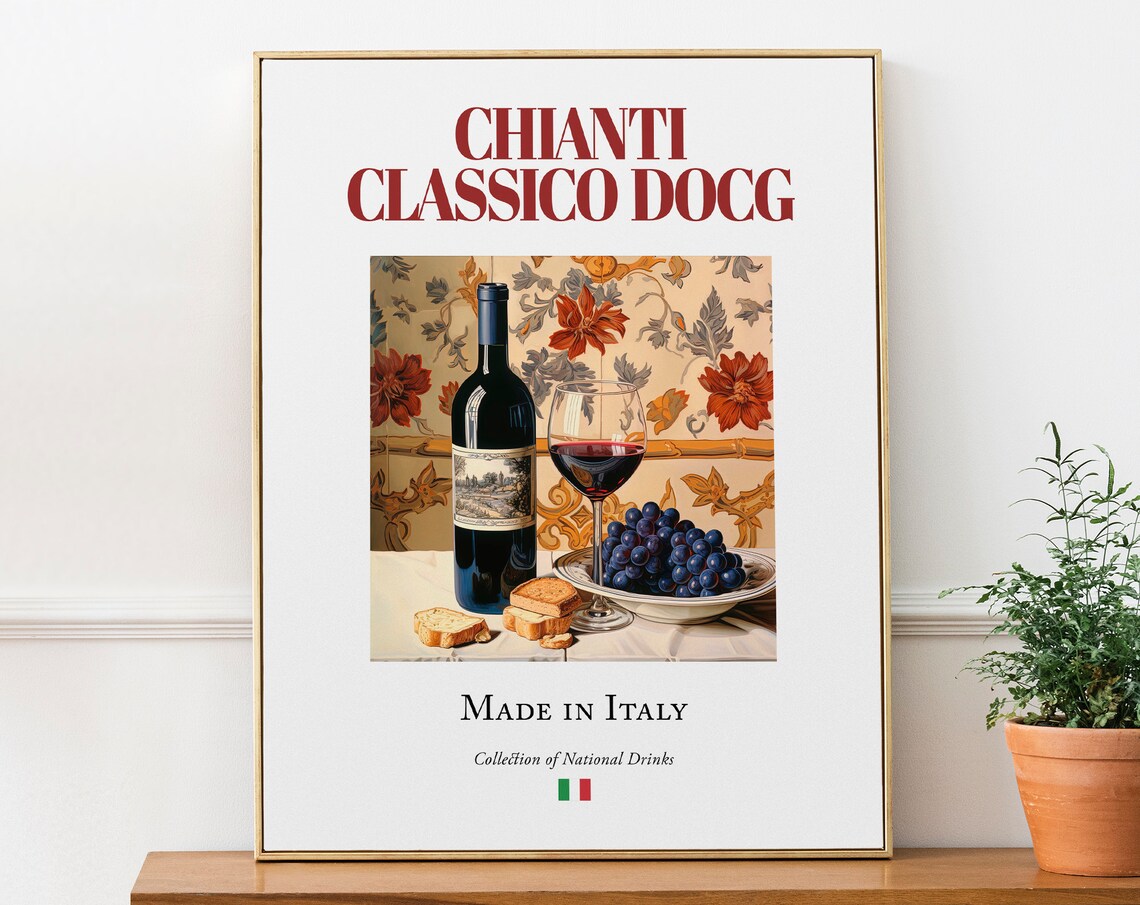 Chianti Classico Docg On Maiolica Tile, Travel Poster
