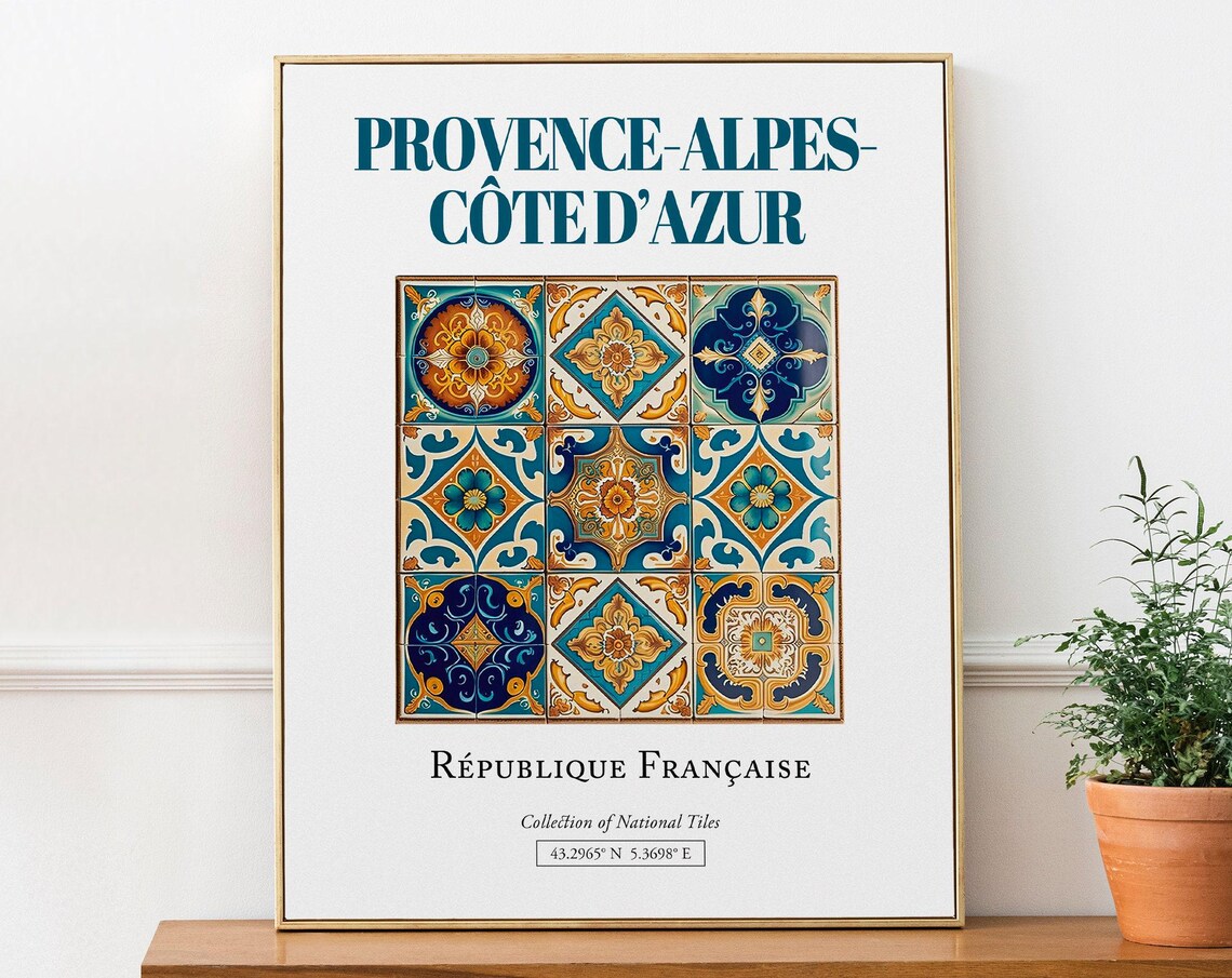 Provence-Alpes-Côte d'Azur Minimalist Travel Poster