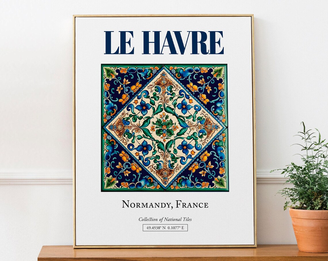 Le Havre Normandy France Traditional Tile Art Print