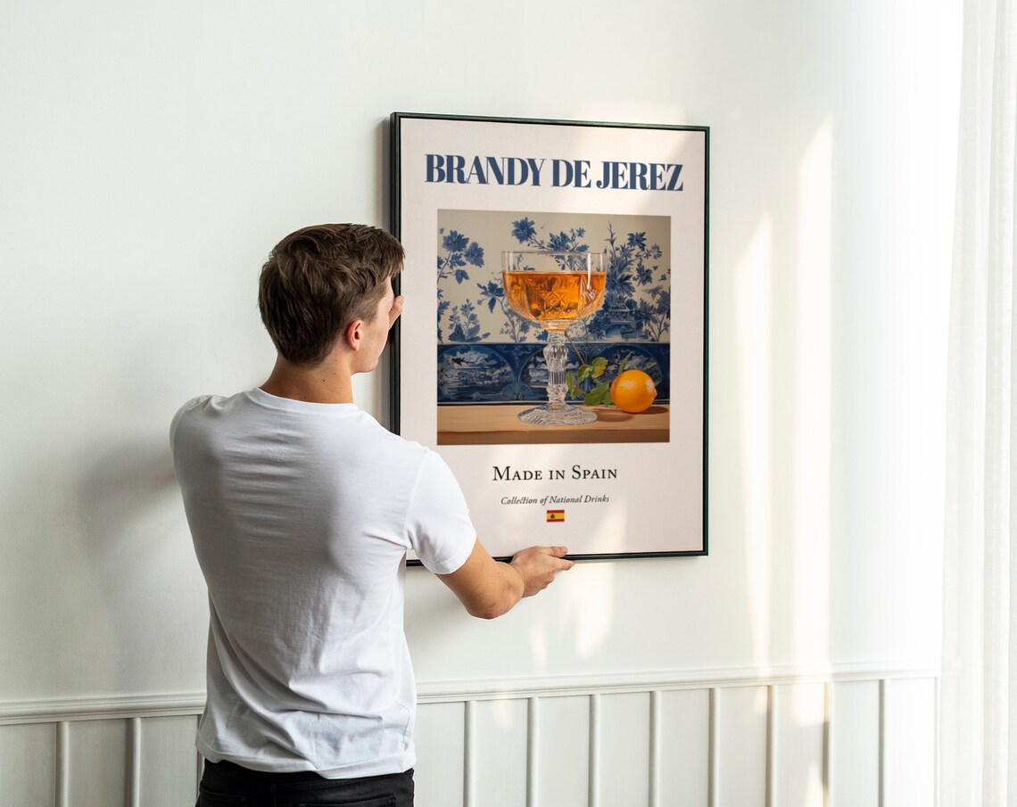 Brandy De Jerez On Maiolica Tile Poster, Spanish Beverage - Image 3