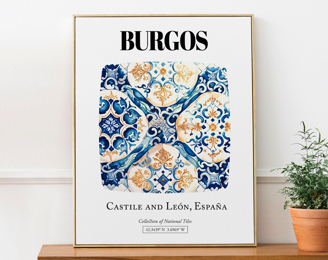 Burgos Castile And León Spain Classic Tile Pattern Art Print