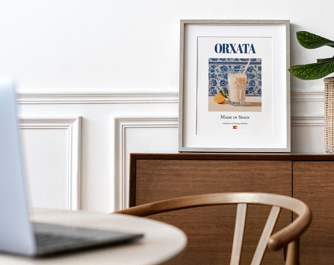 Orxata on Maiolica Tile, Traditional Spanish Poster - Image 2