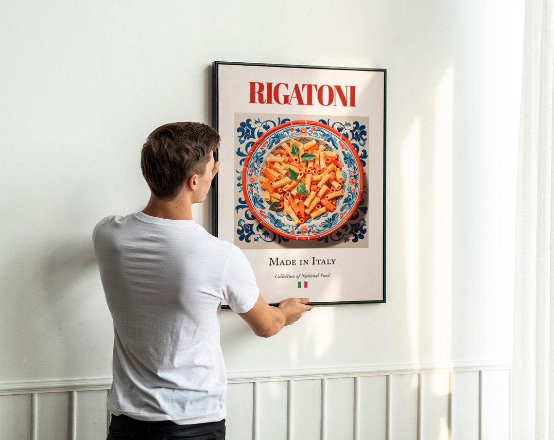 Rigatoni On Maiolica Tile Plate, Italian Poster - Image 3