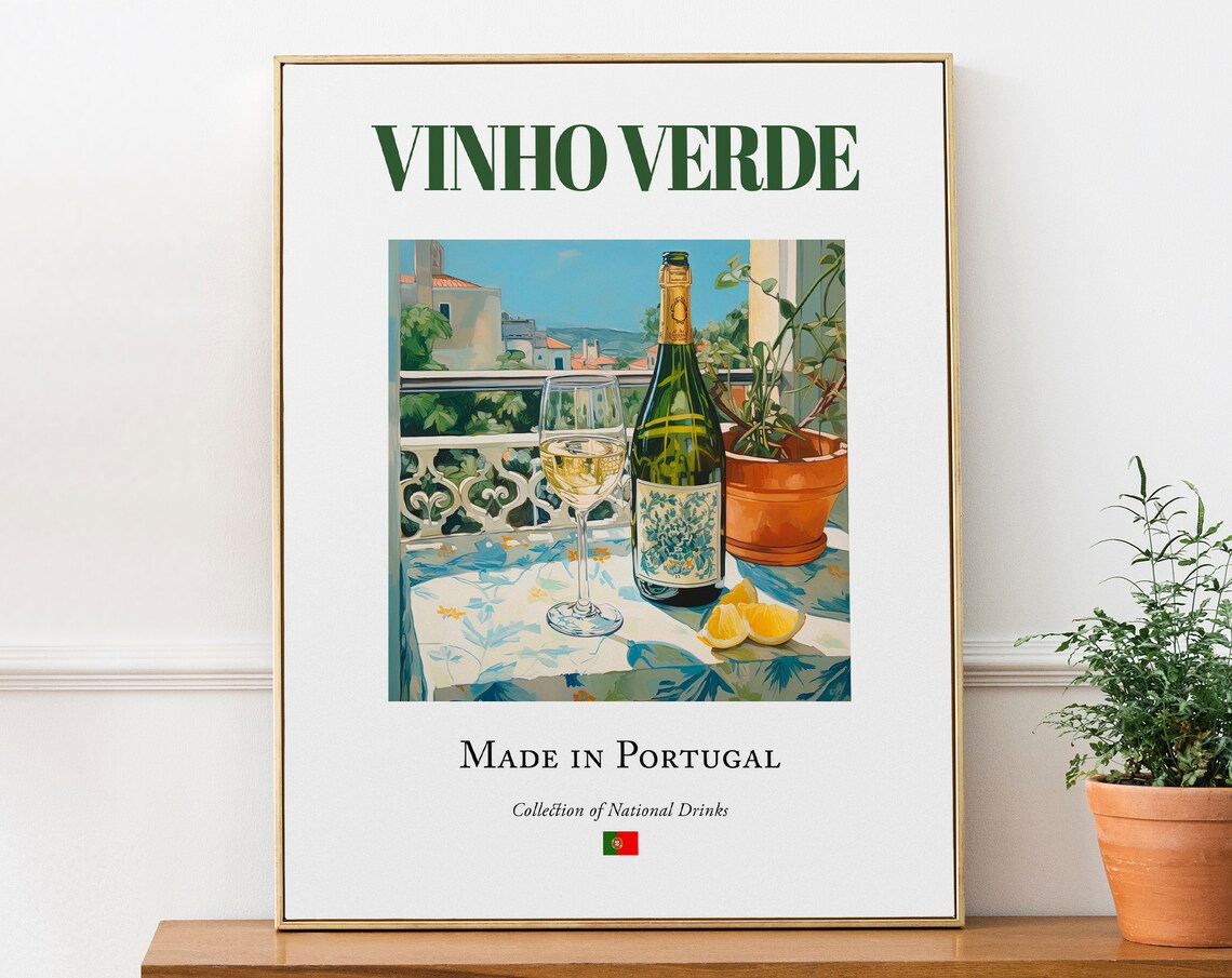 Vinho Verde On Azulejo Tile Poster Print