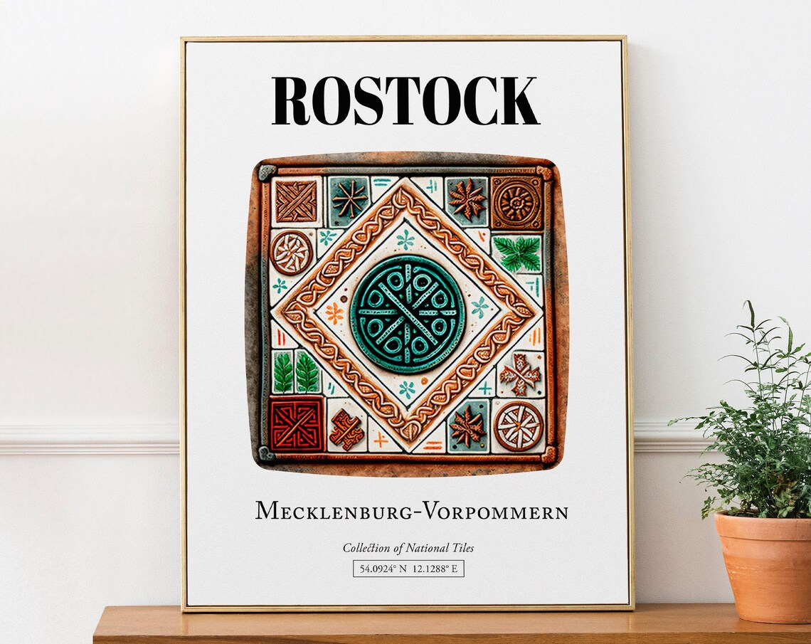 Rostock, Mecklenburg-Vorpommern Germany Travel Poster