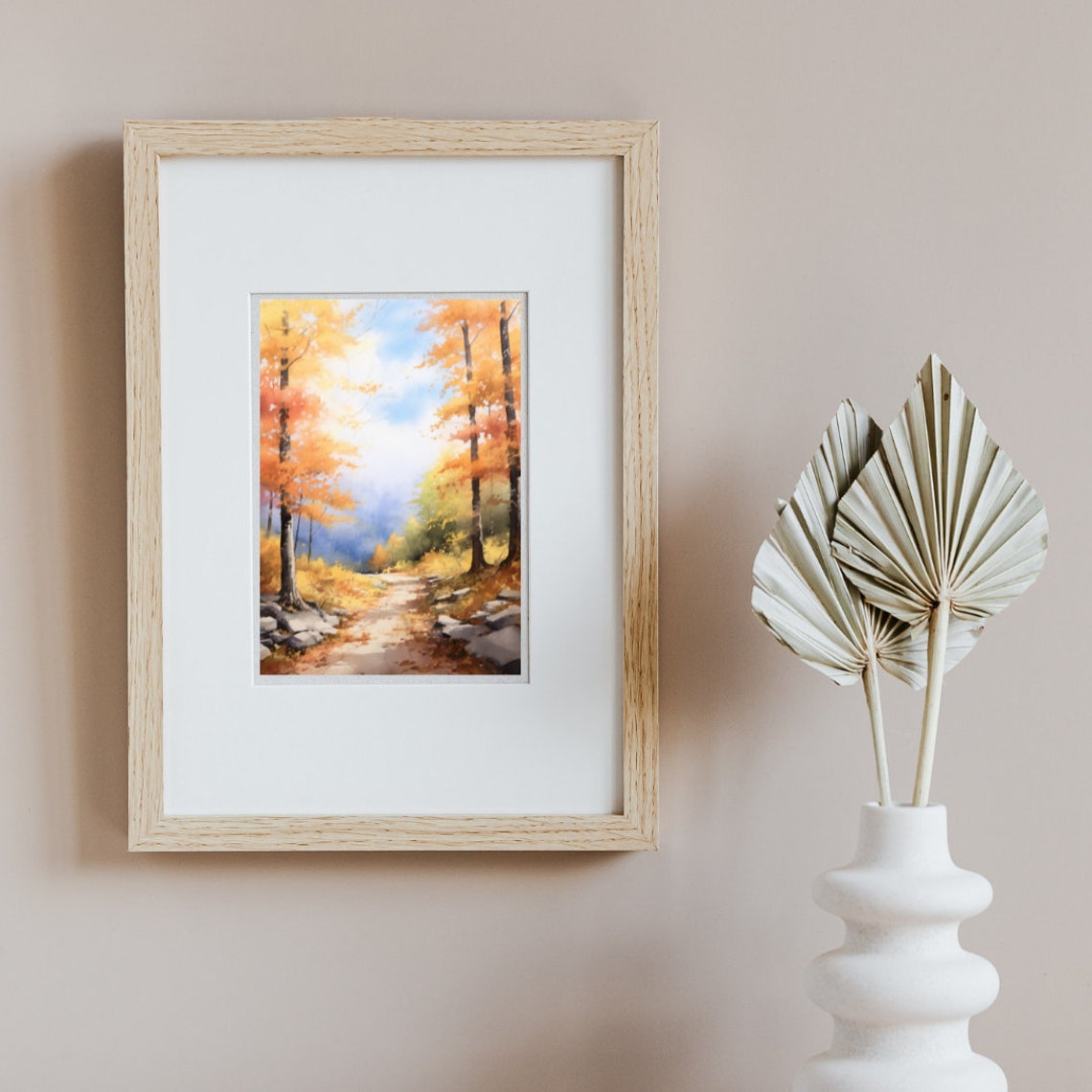 Litchfield Hills Autumn Forest Path With Golden Leaves Poster - Image 2