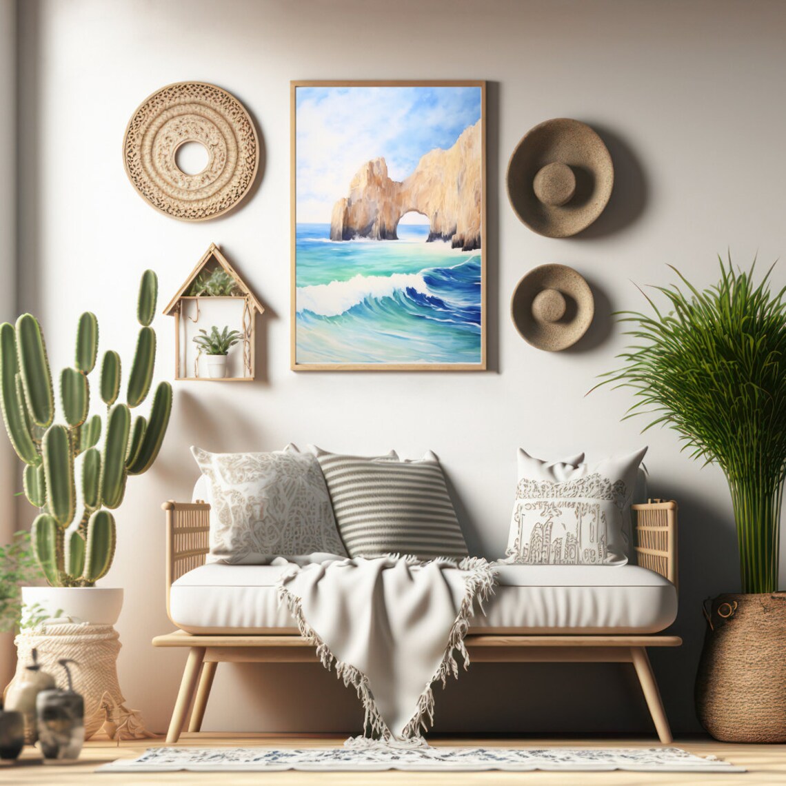 Los Arcos Watercolor Travel Poster, Cabo San Lucas - Image 2