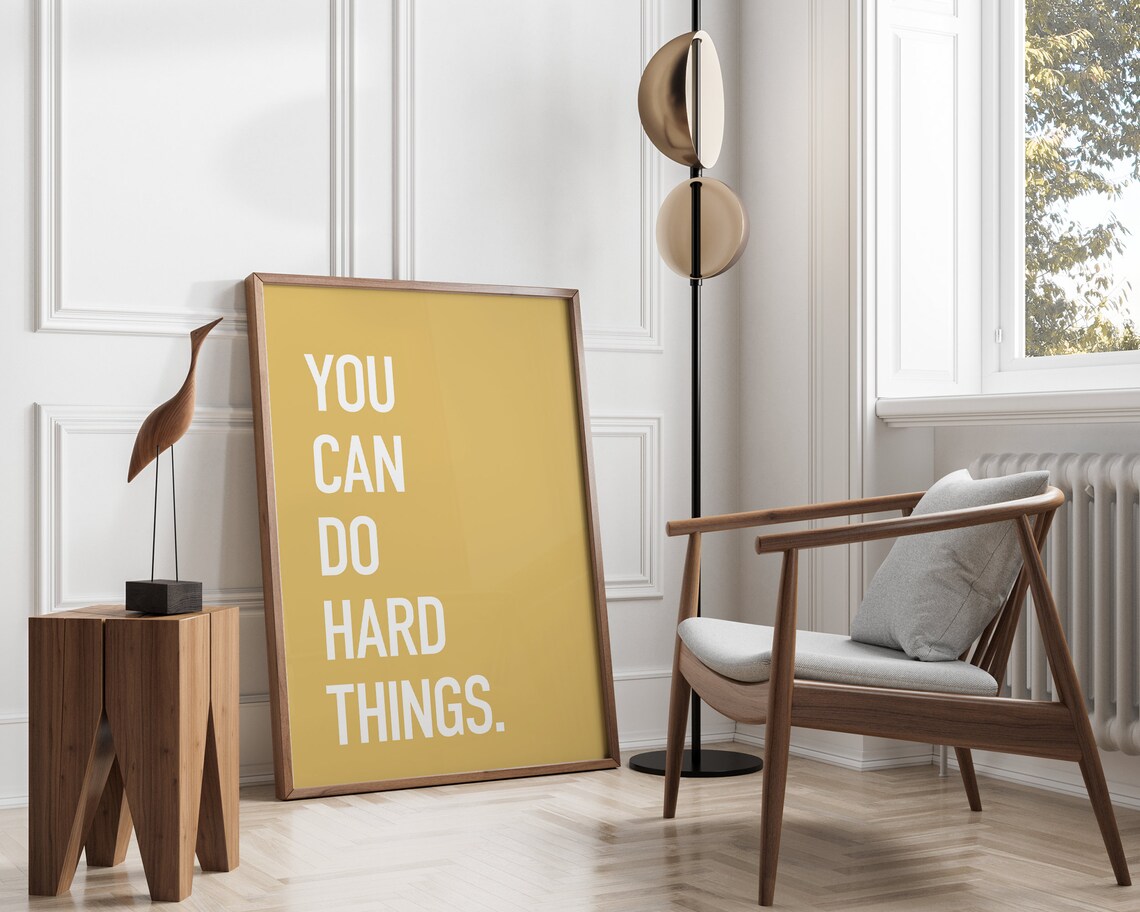 You Can Do Hard Things Motivational Quote Poster - Image 3