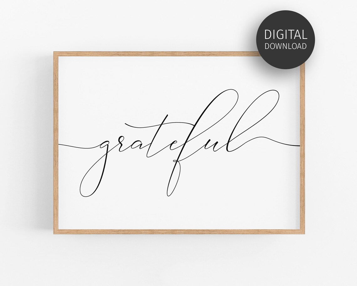Gratitude Be Grateful Minimalist Poster Print - Image 3