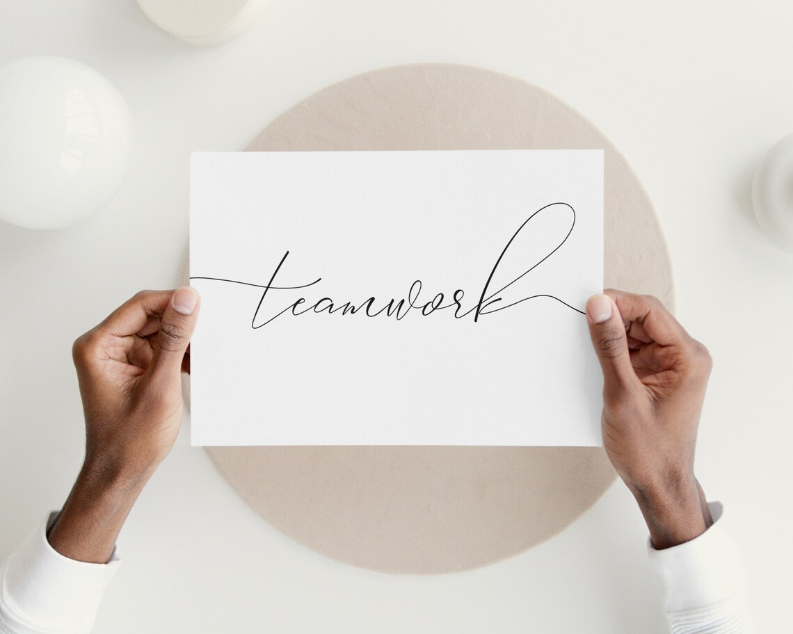 Teamwork Minimalist Poster Print, Office Decor - Image 3