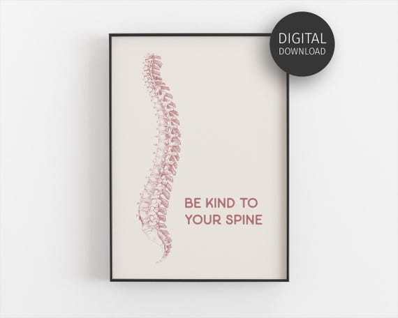 Chiropractor Poster Chiropractic Gifts Pink Spine Anatomy Print Office Decor For Chiropractor Spine Whisperer Chiro Wall Art