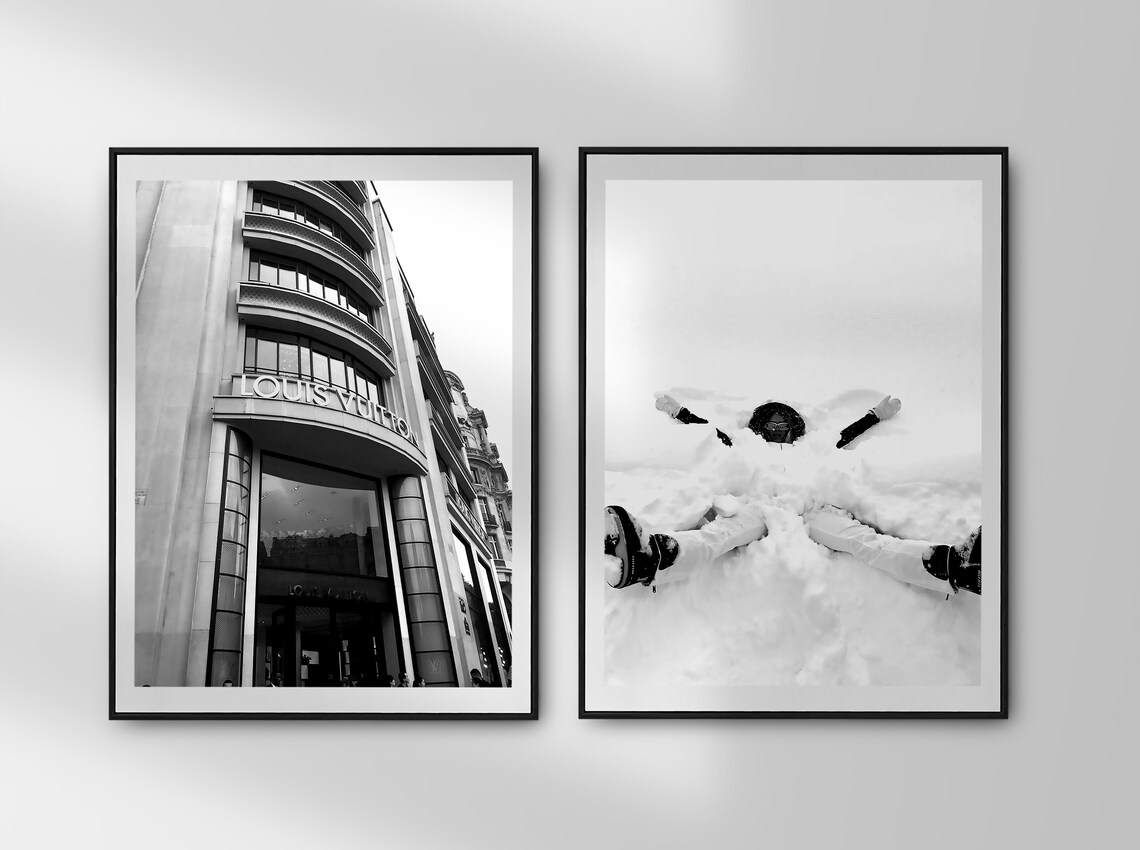 Snow Angel Woman Buried In Deep Fresh Snow Fun Winter Photo Poster - Image 4