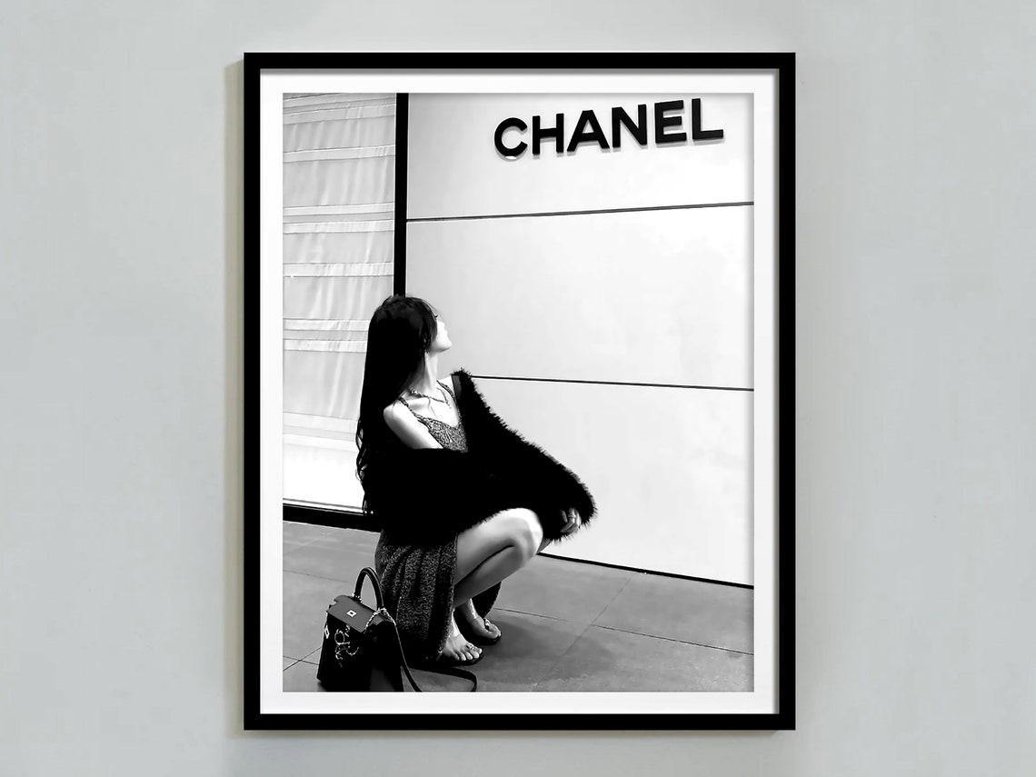 Luxury Fashion Poster Designer Wall Art Black And White Fashion Photography Girls Bedroom Print Maximalist Room Decor