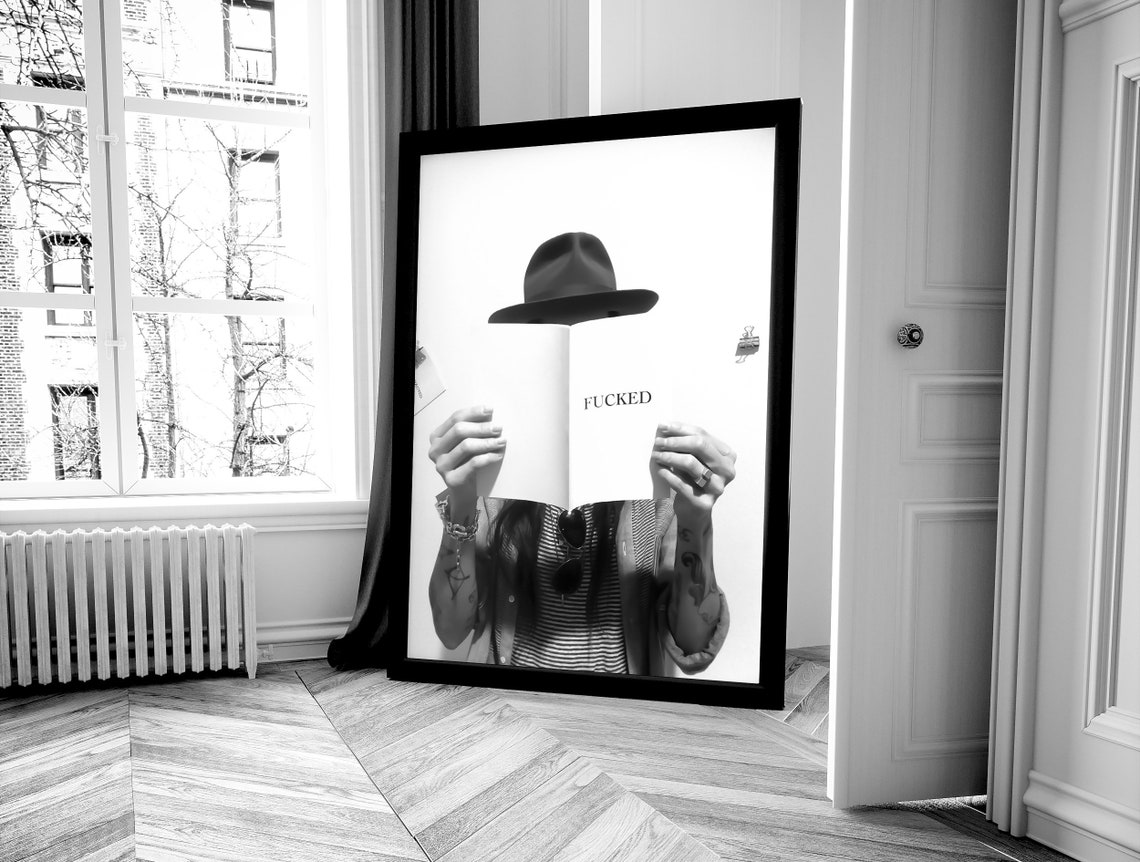 Feminist Poster Woman Reading Print Black And White Cowgirl Poster Hypebeast Room Decor Trendy Wall Art Girls Bathroom Decor - Image 4