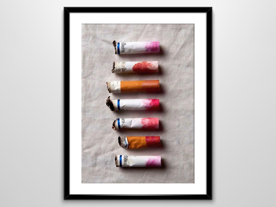 Lipstick Stained Fashion Photography Poster Print - Image 2