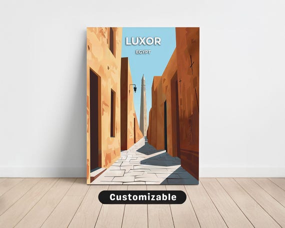 Luxor Egypt Travel Canvas Poster Custom Wall Art