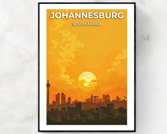 Johannesburg South Africa Travel Wall Art Poster Print