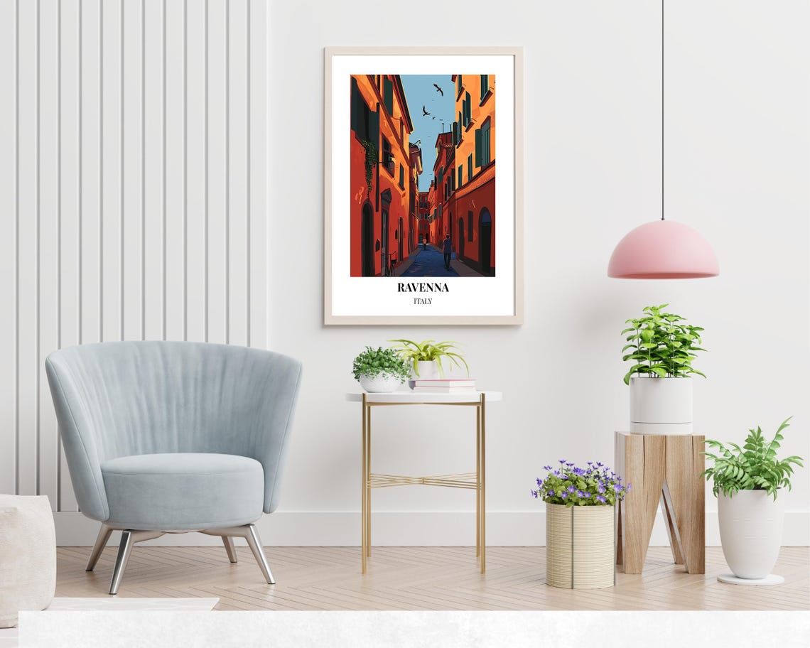 Ravenna Travel Print Wall Art Ravenna Italy City Print Ravenna Travel Gift Ravenna City Poster Travel Gift Wall Art - Image 2