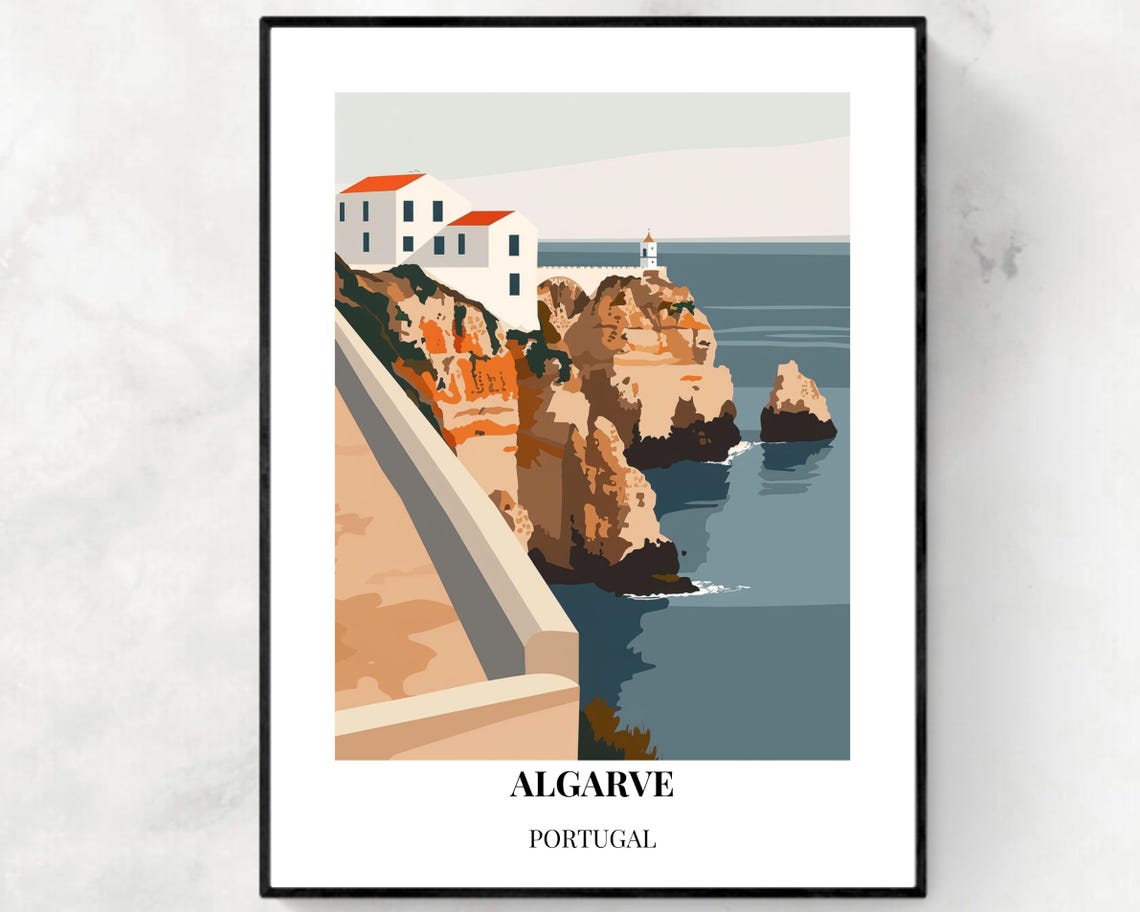 Algarve Portugal Travel Print Wall Art Algarve Portugal City Print Algarve Portugal Travel Gift Algarve Portugal Poster Travel Gift