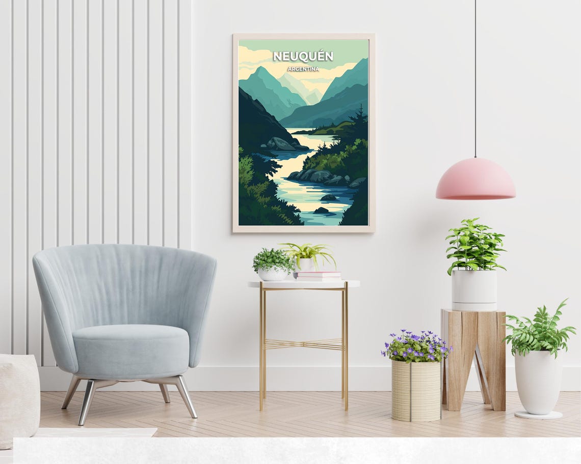 Lann National Park Travel Print Wall Art Neuqun Argentina City Print Lann National Park Travel Gift Lann National Park Poster - Image 2