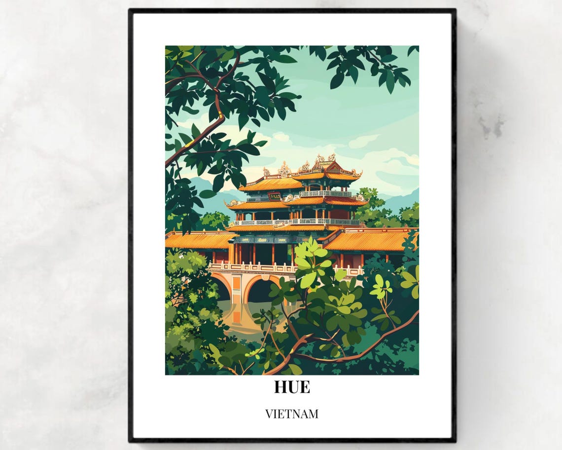 Imperial City Of Hue Travel Print Wall Art Hue Vietnam City Print Imperial City Of Hue Travel Gift Imperial City Of Hue Poster