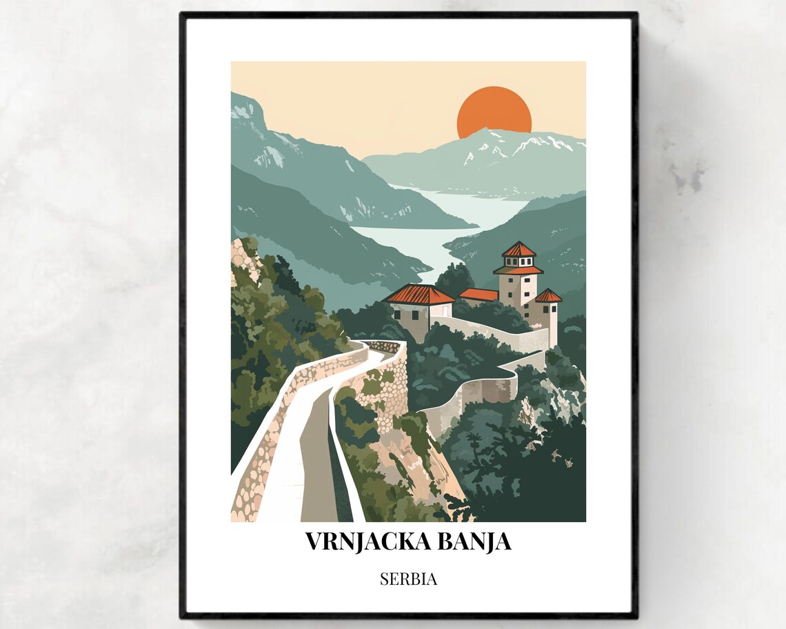 Vrnjacka Banja Serbia Hilltop Chapel and Fortress Above Valley Poster