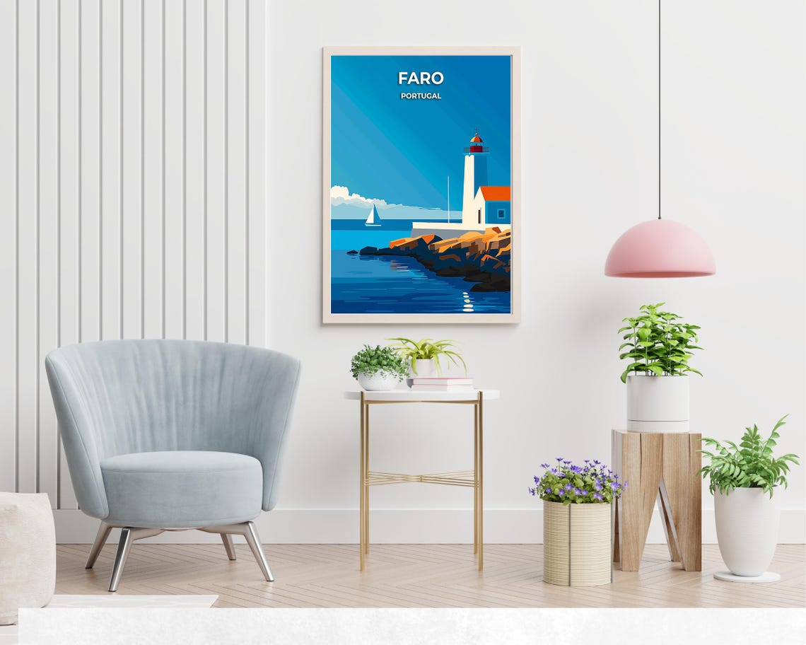 Faro Portugal Old Town Travel Poster - Image 2