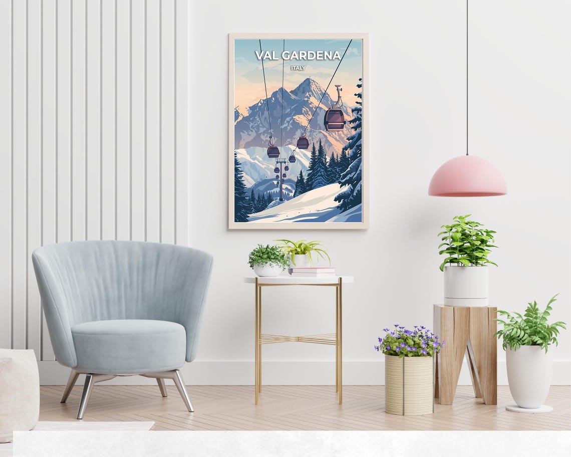 Val Gardena Italy Travel Print Wall Art Val Gardena Italy City Print Val Gardena Italy Travel Gift Val Gardena Italy Poster - Image 2
