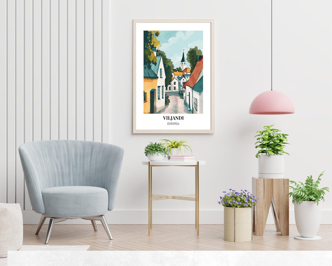 Viljandi Travel Print Wall Art Viljandi Estonia City Print Viljandi Travel Gift Viljandi City Poster Travel Gift - Image 2