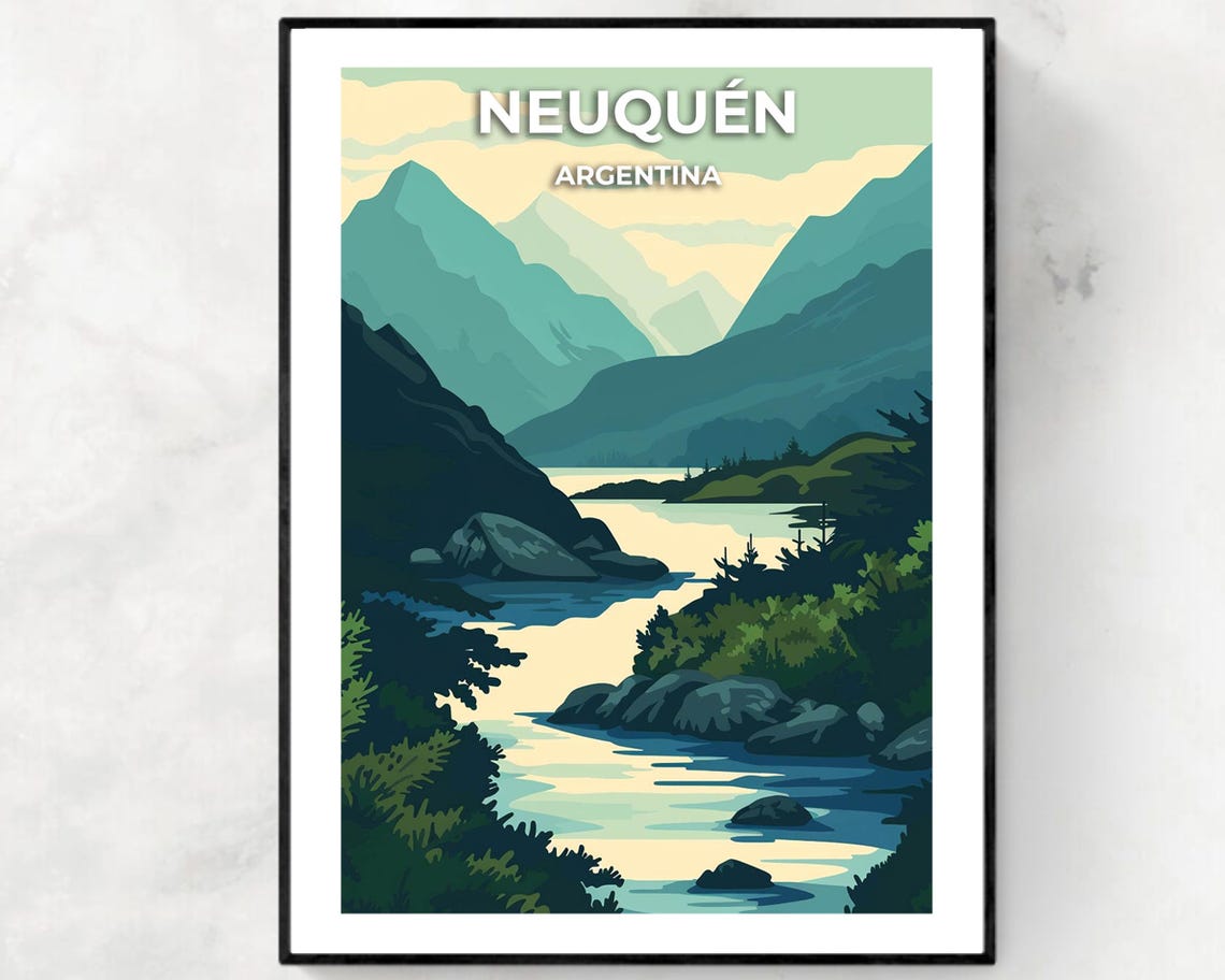 Lann National Park Travel Print Wall Art Neuqun Argentina City Print Lann National Park Travel Gift Lann National Park Poster