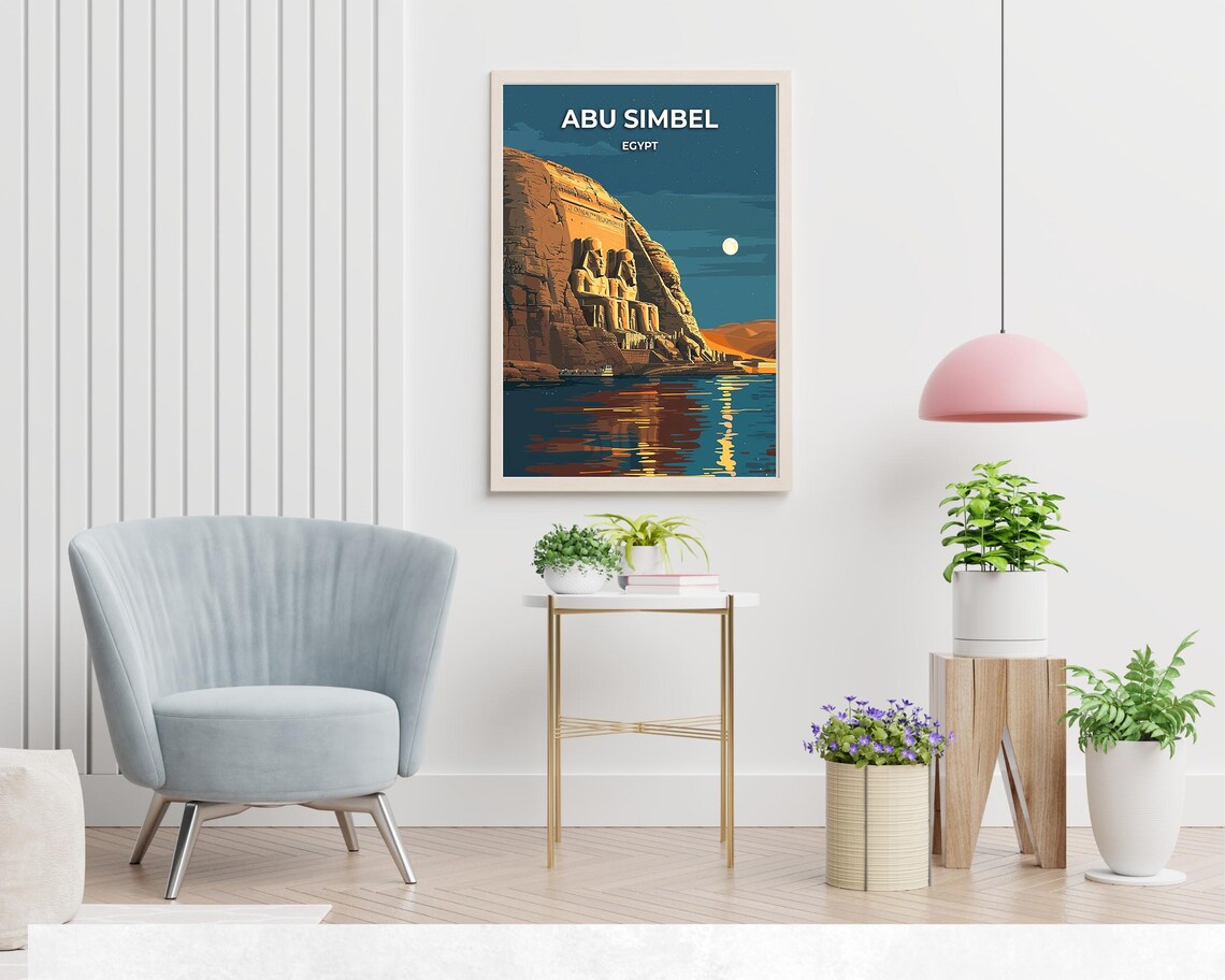 Abu Simbel Egypt Travel Wall Art Poster Print - Image 2