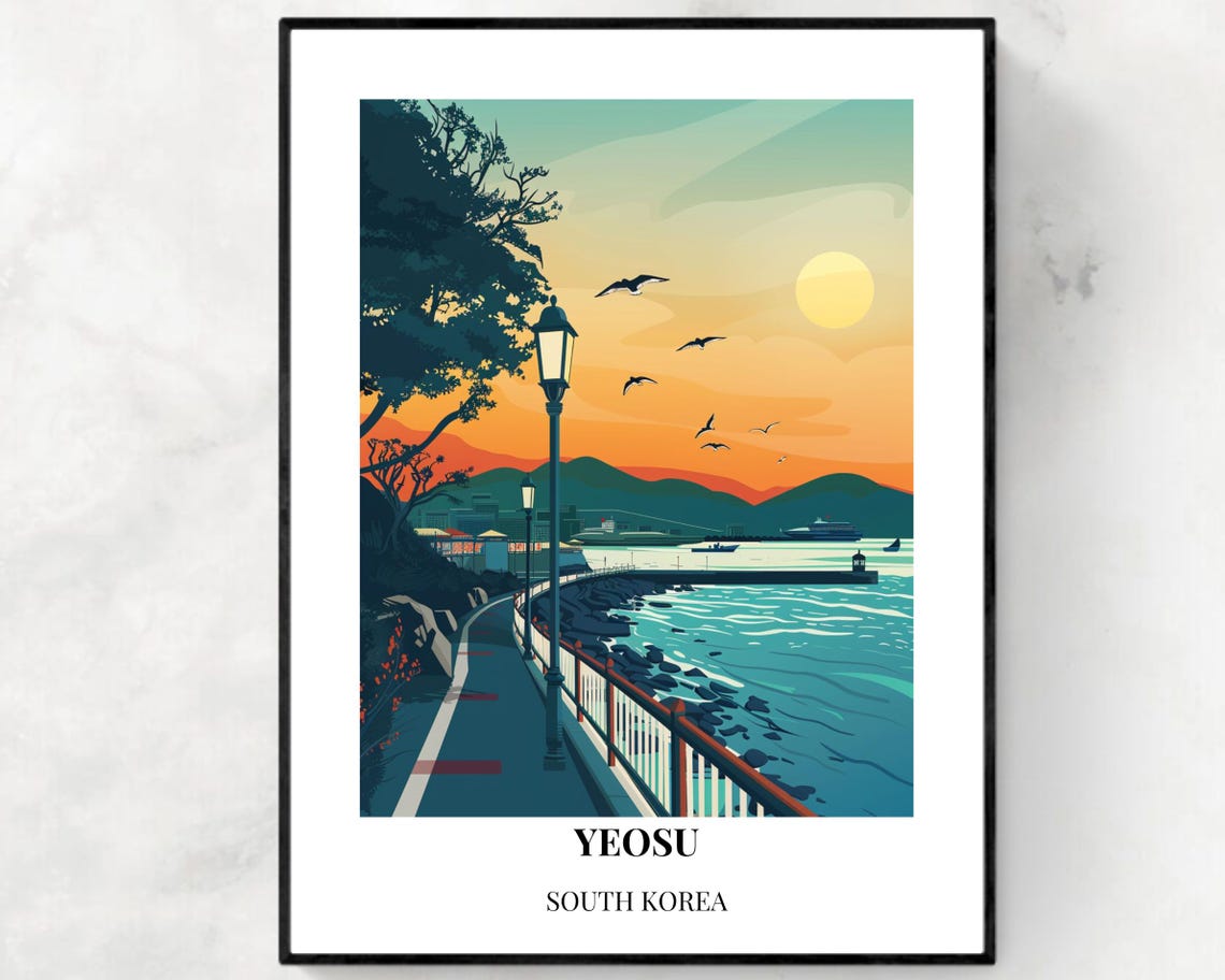Yeosu Expo Ocean Park Travel Print Wall Art Yeosu South Korea City Print Yeosu Expo Ocean Park Travel Gift Yeosu Expo Ocean Park Poster