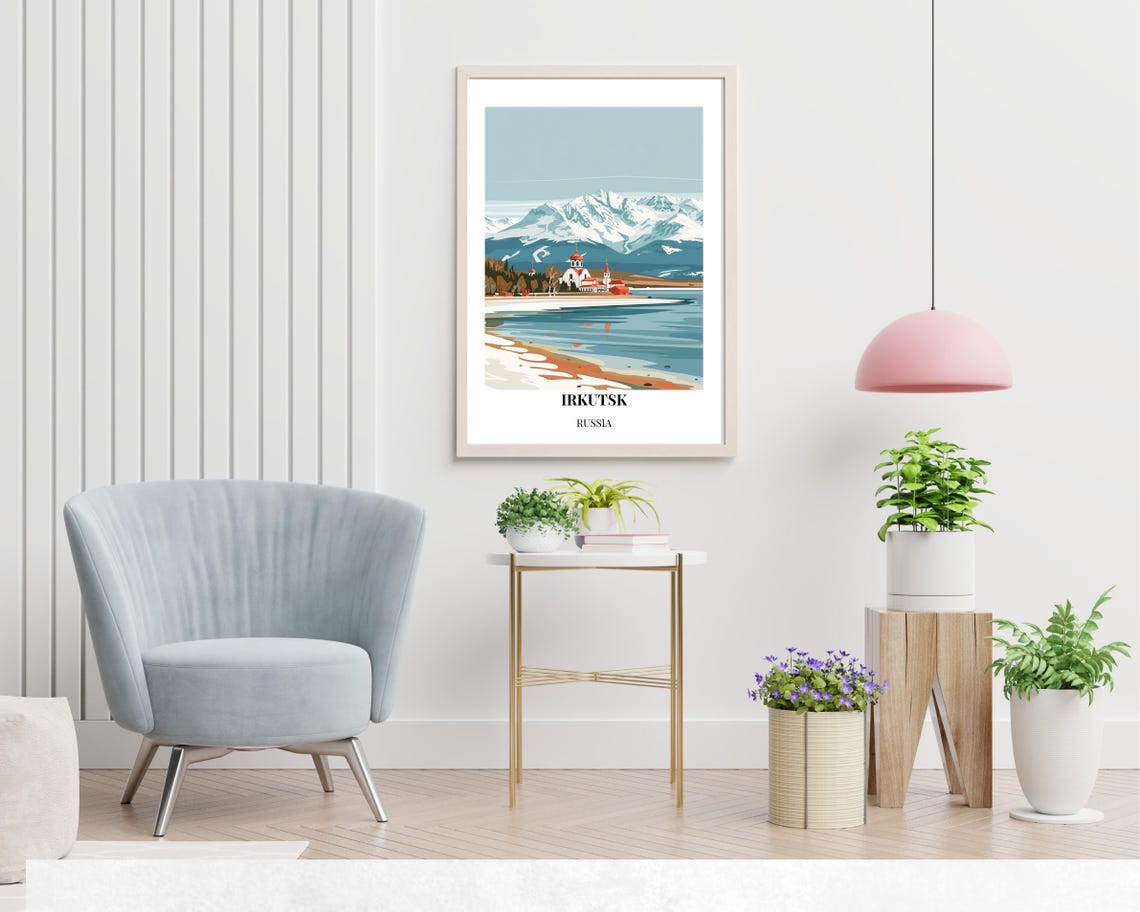 Lake Baikal Travel Print Wall Art Irkutsk Russia City Print Lake Baikal Travel Gift Lake Baikal Poster Travel Gift - Image 2