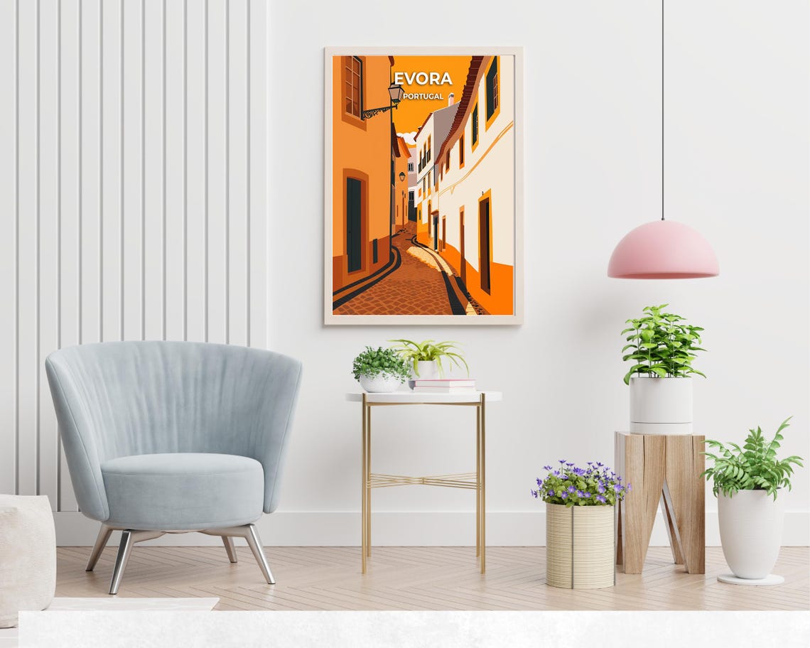 Vora Portugal City Print Temple Of Diana Travel Gift Temple Of Diana Poster - Image 2