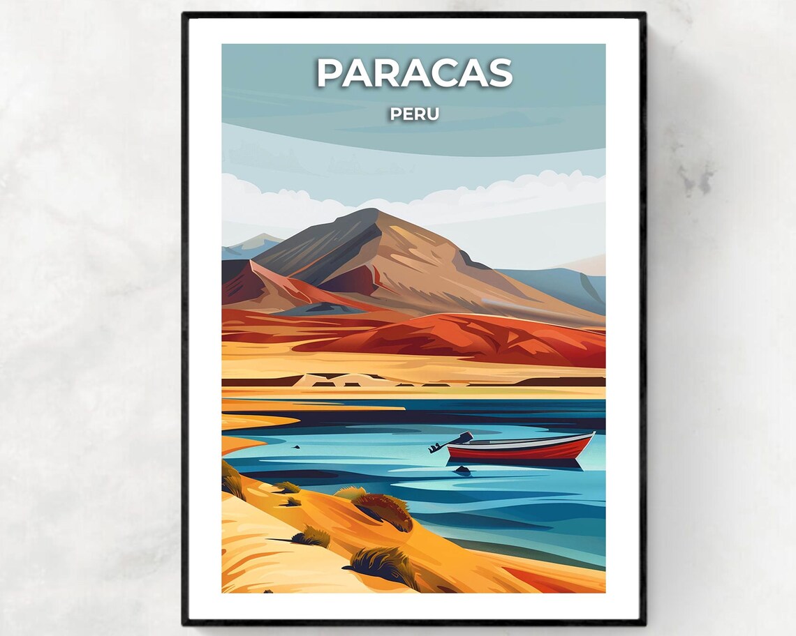 Paracas National Reserve Travel Print Wall Art Paracas Peru City Print Paracas National Reserve Travel Gift Wall Art