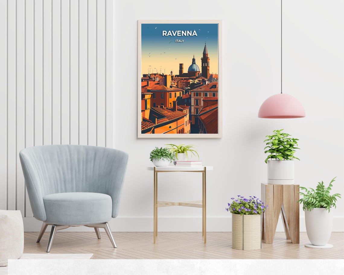 Ravenna Travel Print Wall Art Ravenna Italy City Print Ravenna Travel Gift Ravenna City Poster Travel Gift Wall Art - Image 2