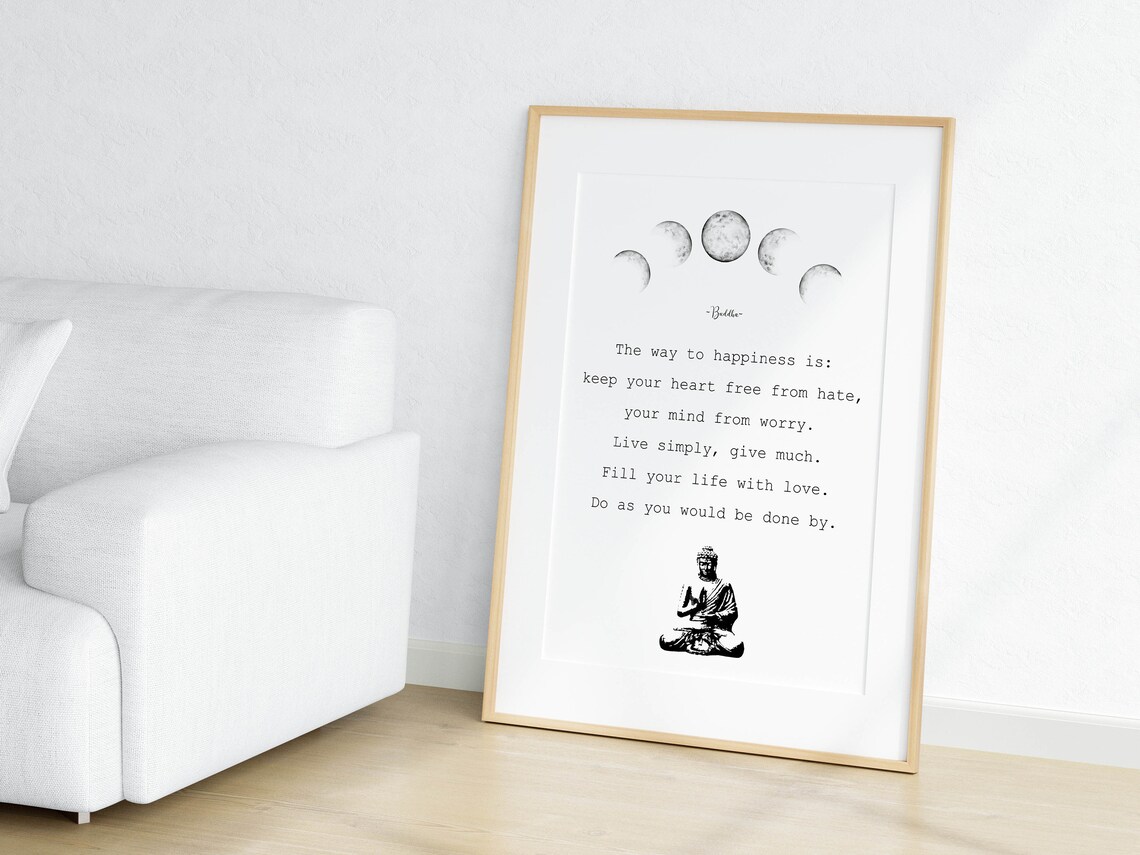 Buddha Positive Quote Spiritual Art Print - Image 2