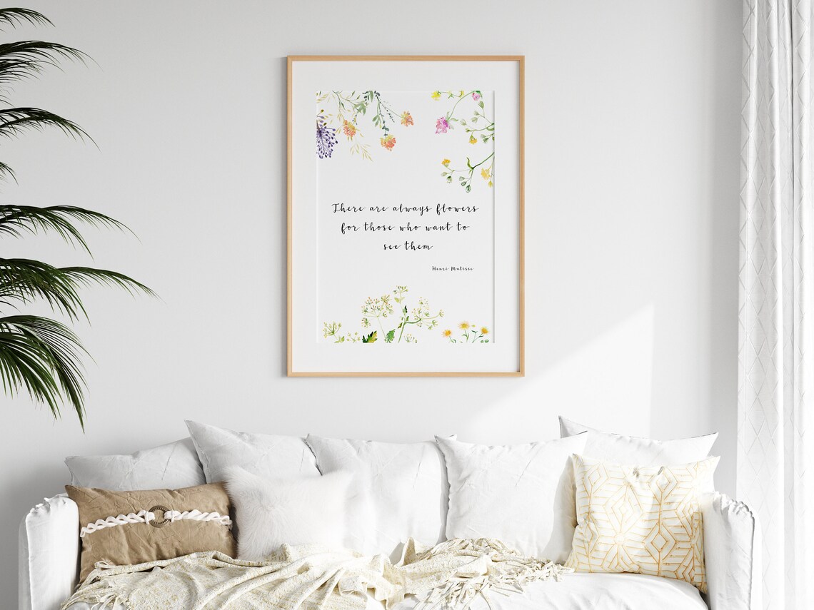 Wildflower Quote Matisse-Inspired Art Print - Image 2